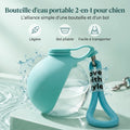 HydraPaw Classique — Gourde 2-en-1 portable | Bol pliable intégré pour chien