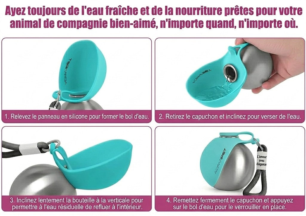 HydraPaw — La bouteille indispensable pour les balades de votre chien