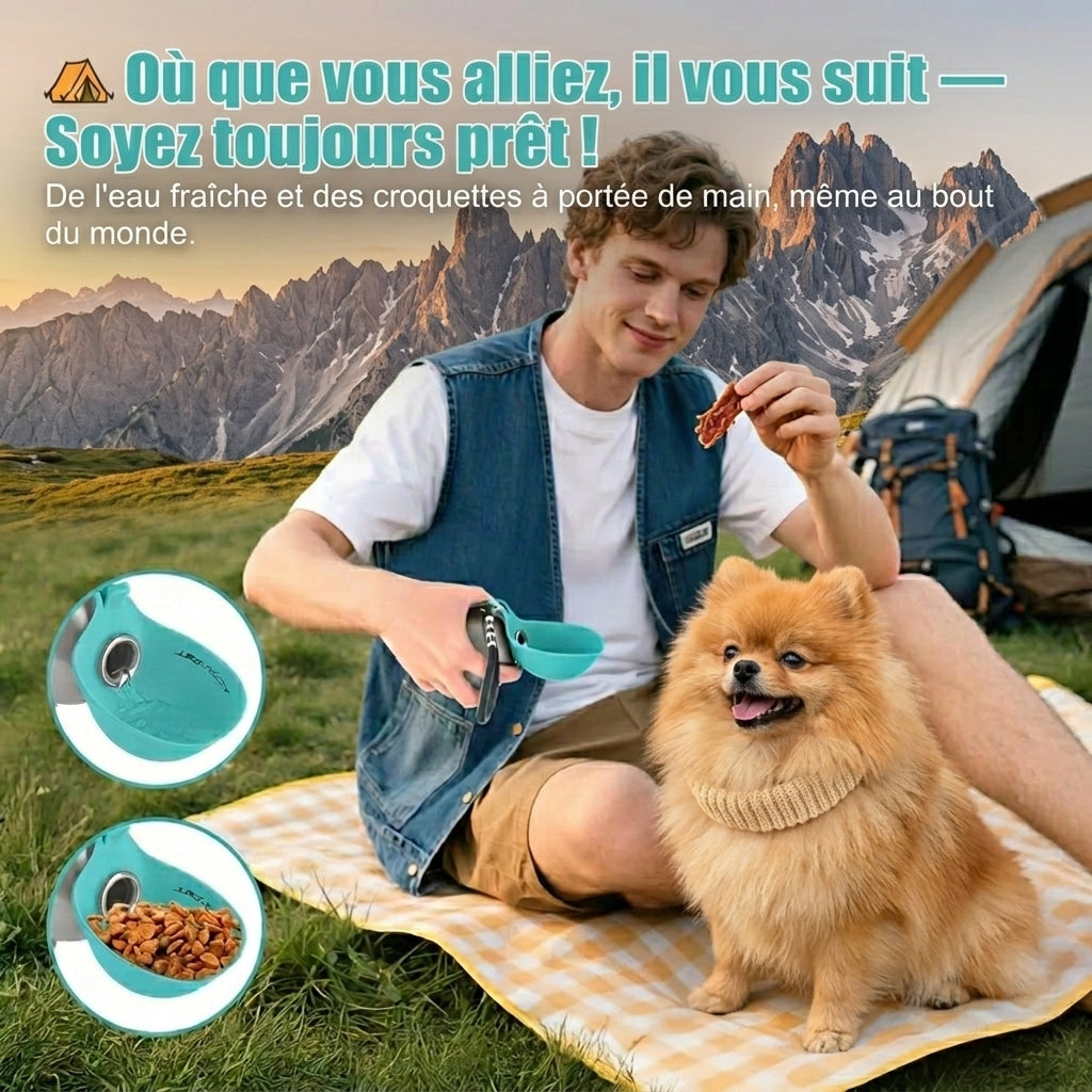 HydraPaw — La bouteille indispensable pour les balades de votre chien
