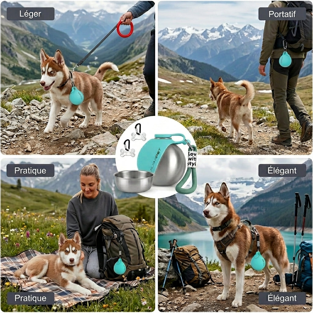 HydraPaw — La bouteille indispensable pour les balades de votre chien