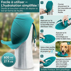 HydraPaw Grand Format | Bouteille 800ml avec bol réversible pour chien